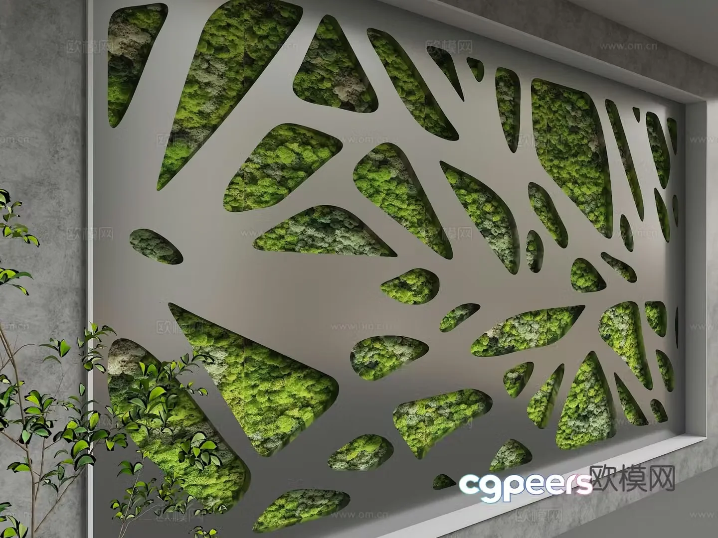 Modern background wall 3d model