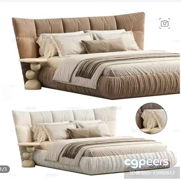 Modern Bedroom Furniture 3D Model – 1754 – CORONA Render
