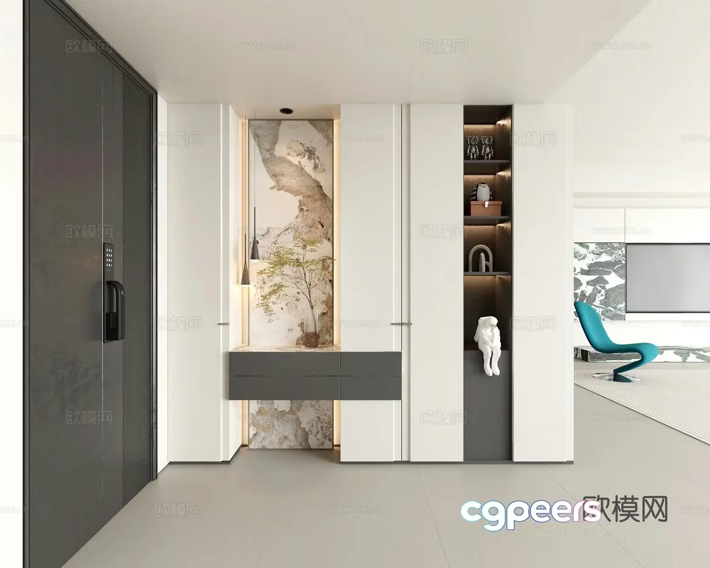 Modern entrance 3D model