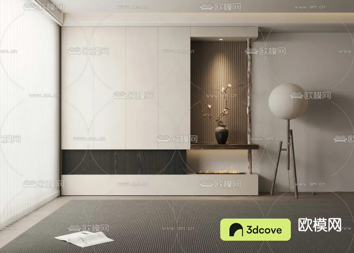 Wabi-sabi entrance cabinet partition cabinet decorative cabinet