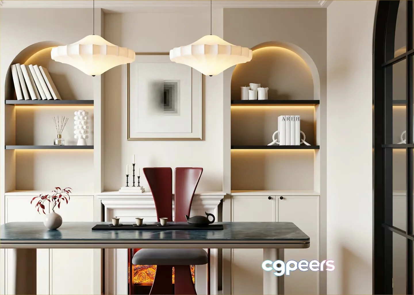 Modern Office Space 3D Model – 10434 – VRAY Render