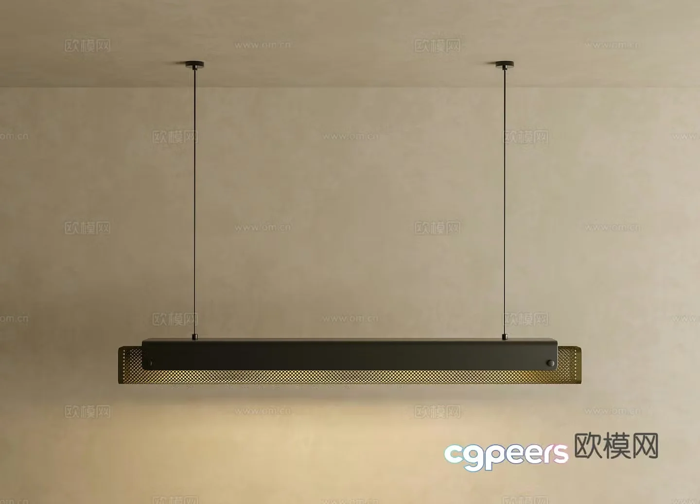 New Chinese style Chinese chandeliers metal chandeliers one-length chandeliers 3D model