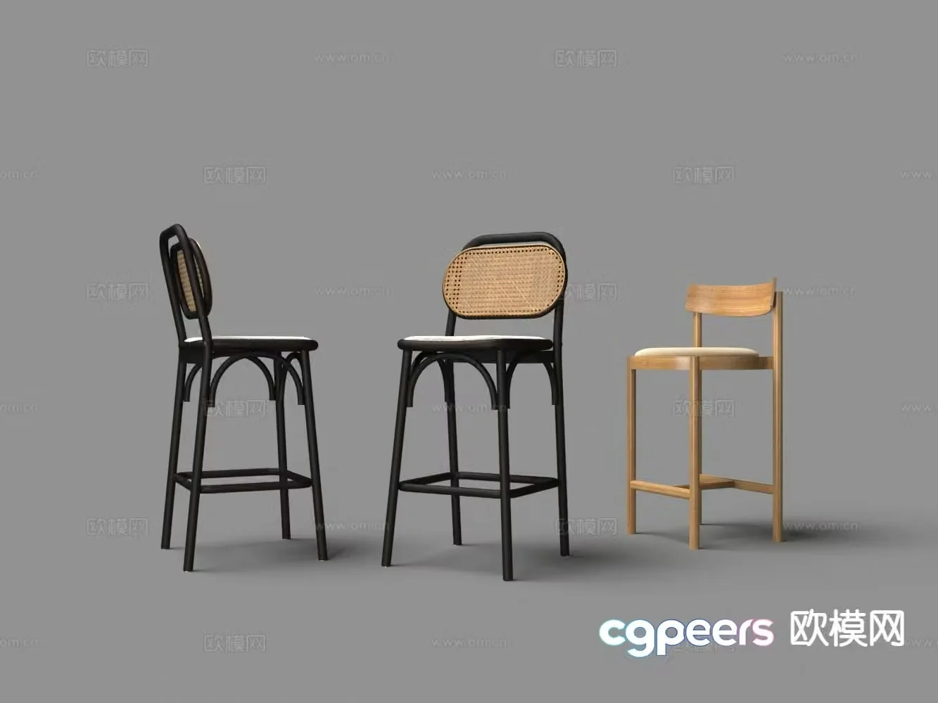 Modern bar stool bar stool high stool 3d model