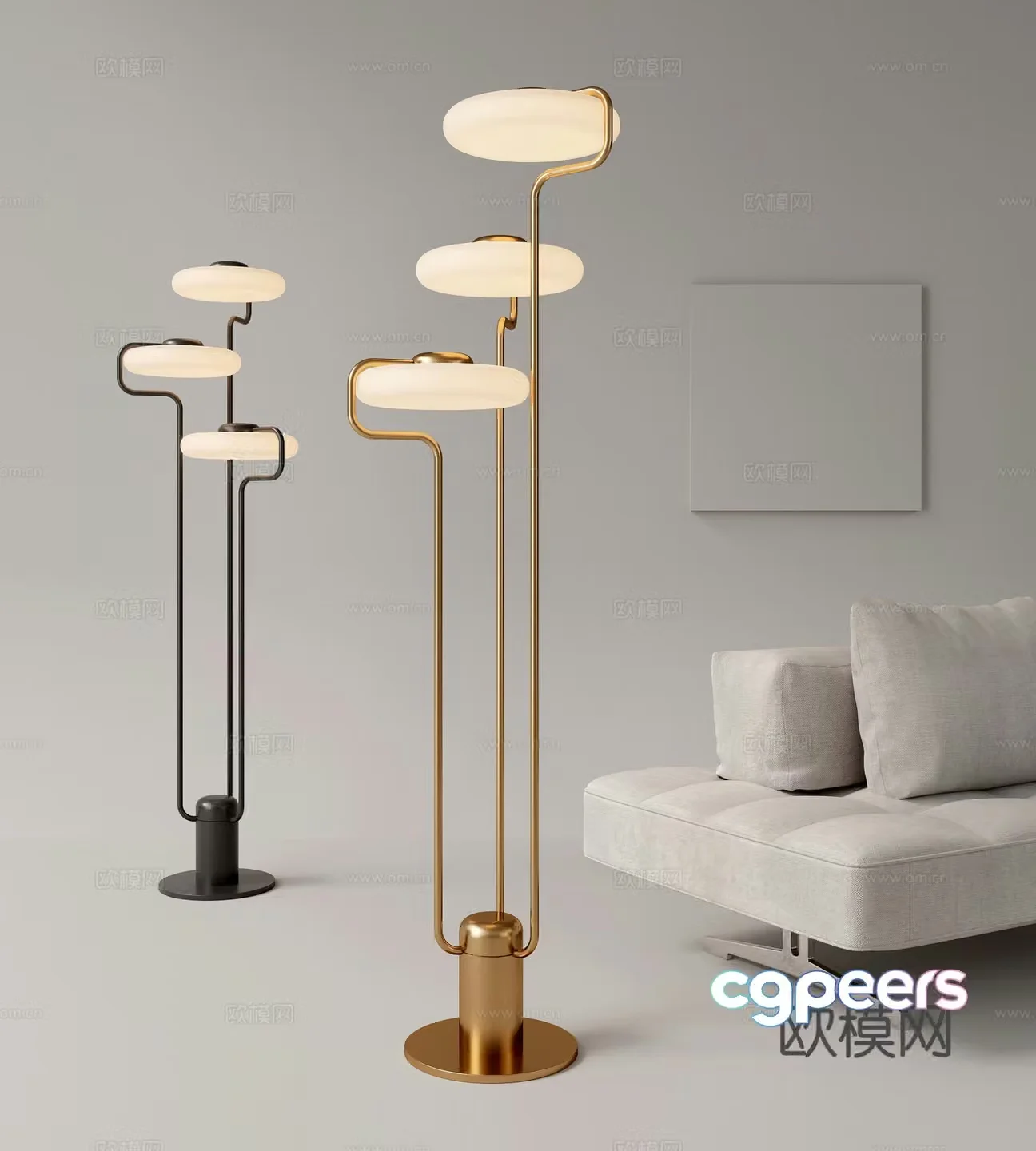 Modern floor lamp 3d model