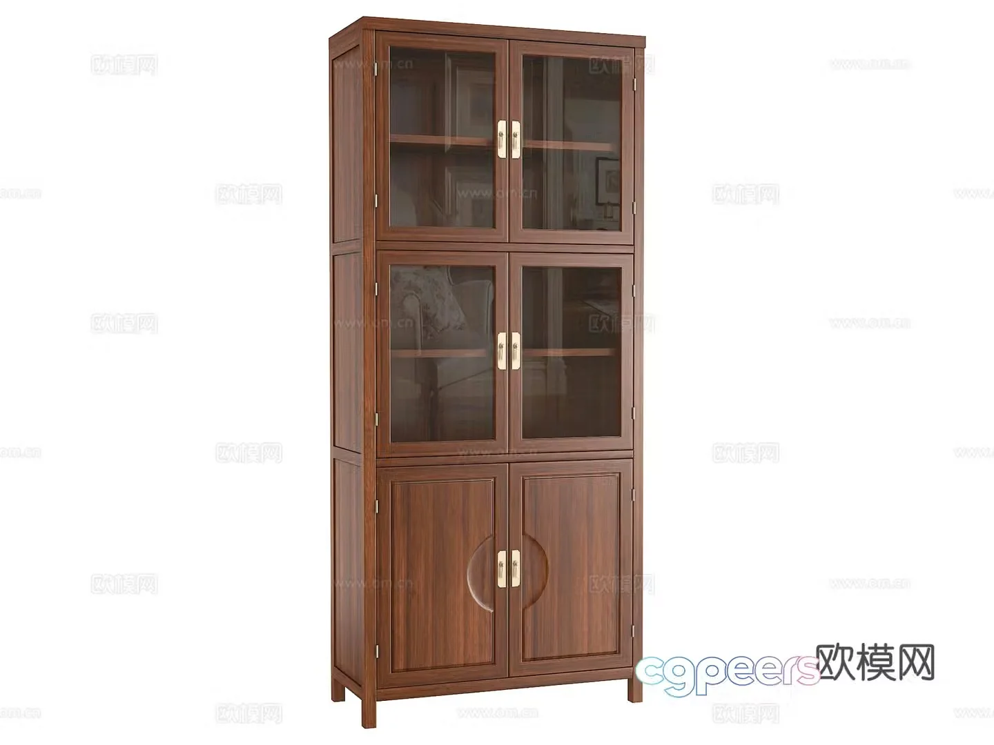 New Chinese bookcase 3D model