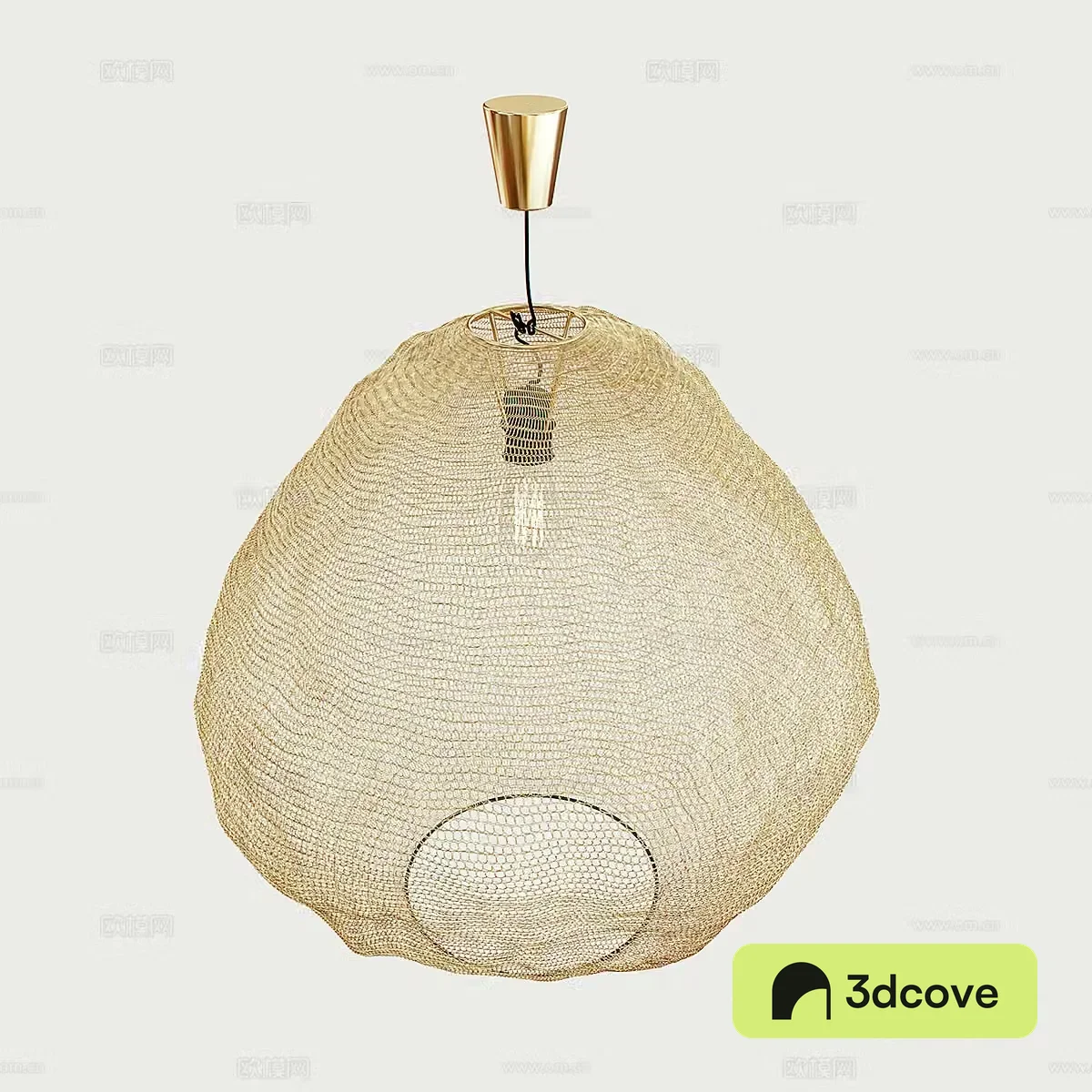 Light luxury grid chandelier