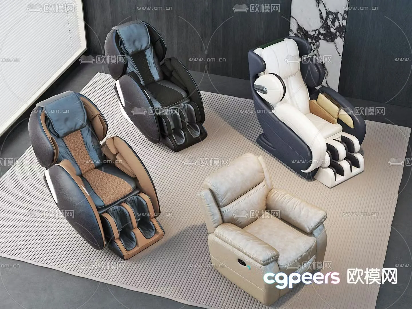 Modern massage chair massage sofa 3d model