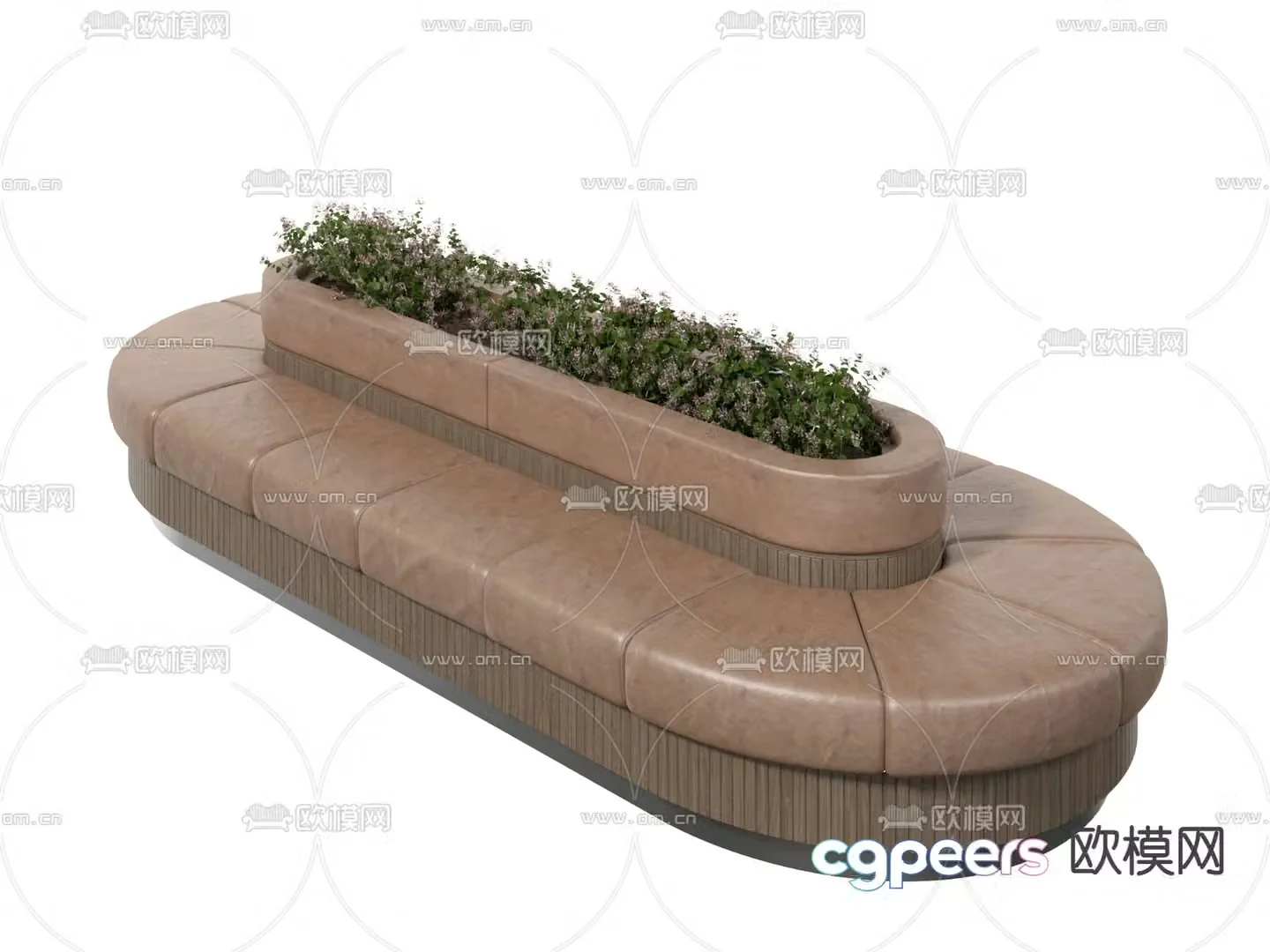 Modern public leisure sofa 3d model