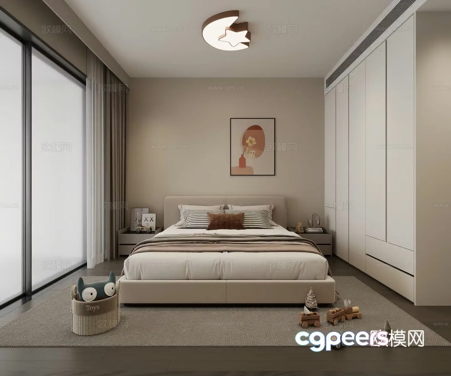 Modern children’s room 3d model