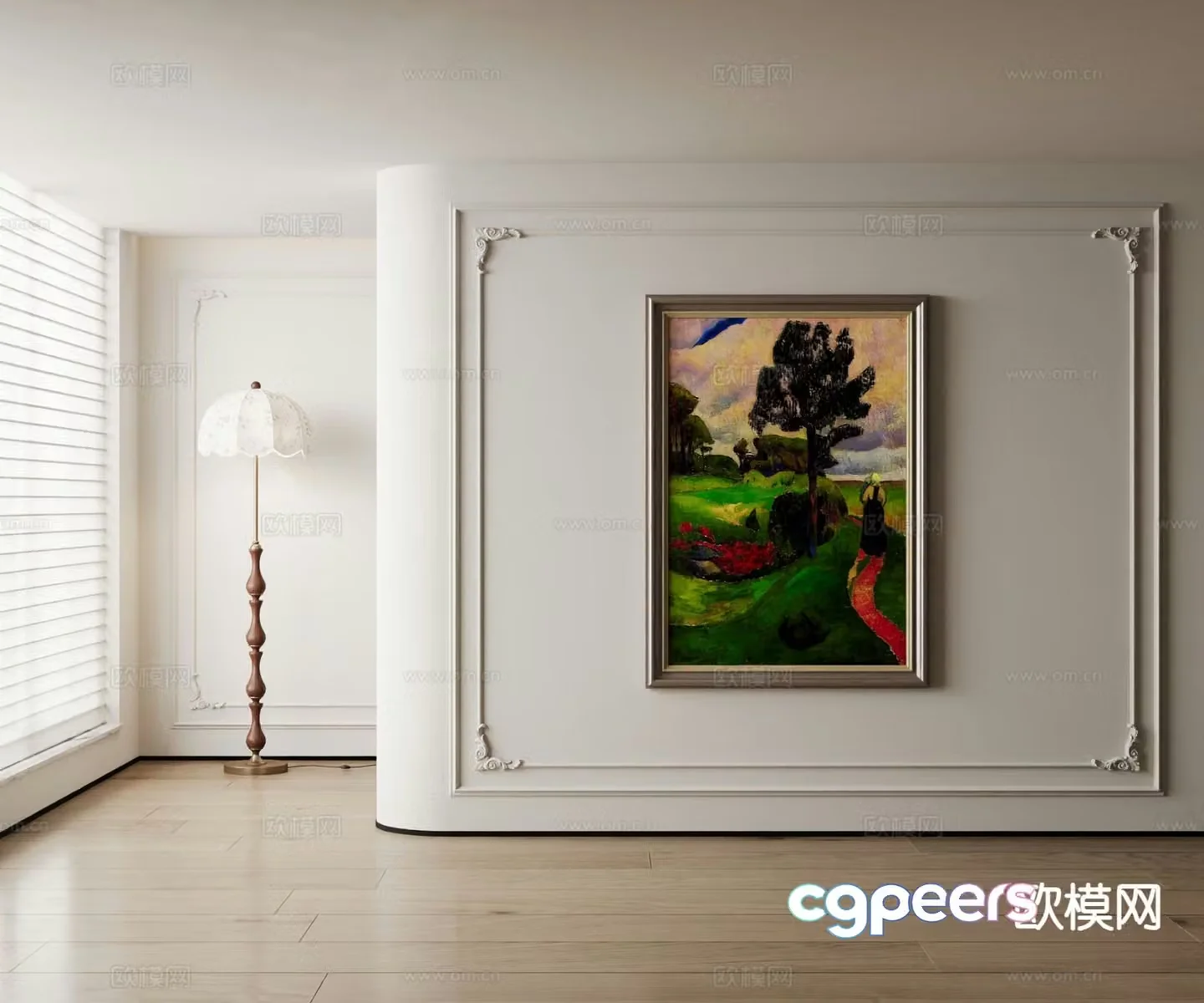 American oil painting art painting decorative painting 3d model
