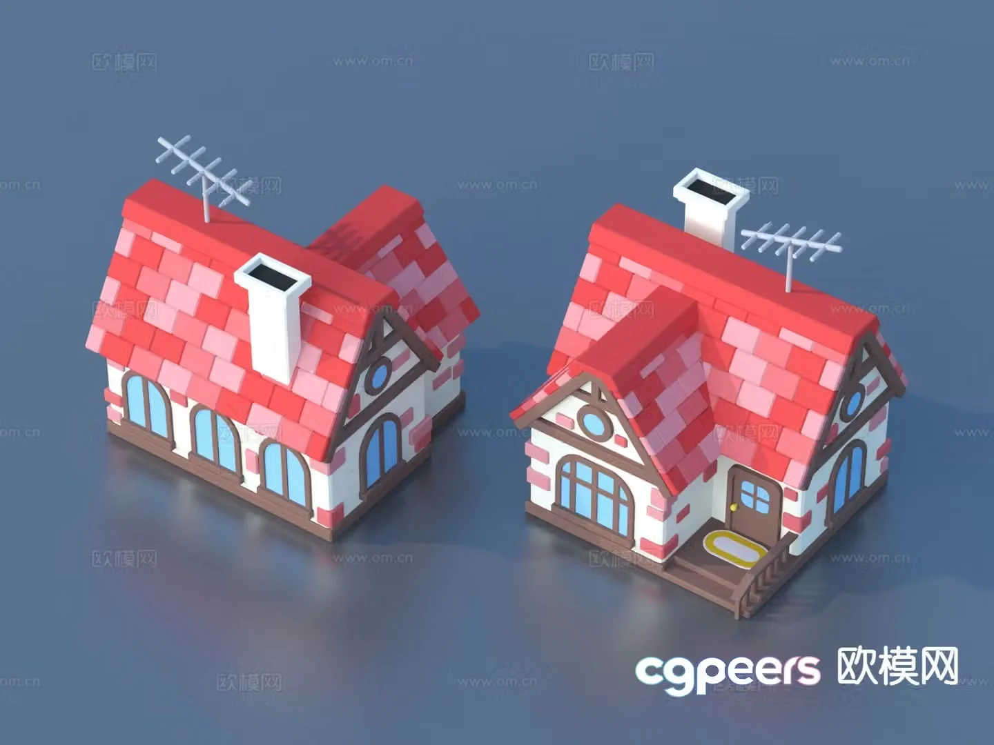 cartoon toy cabin toy 3d model