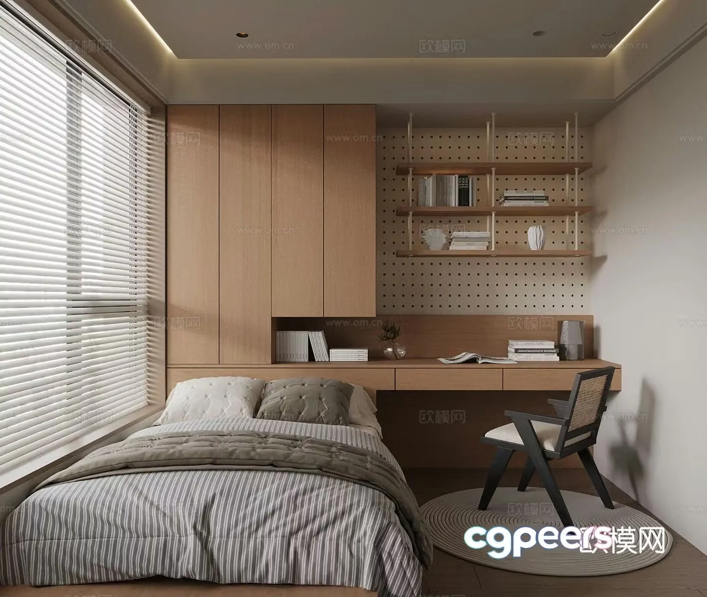 Modern tatami bedroom 3d model