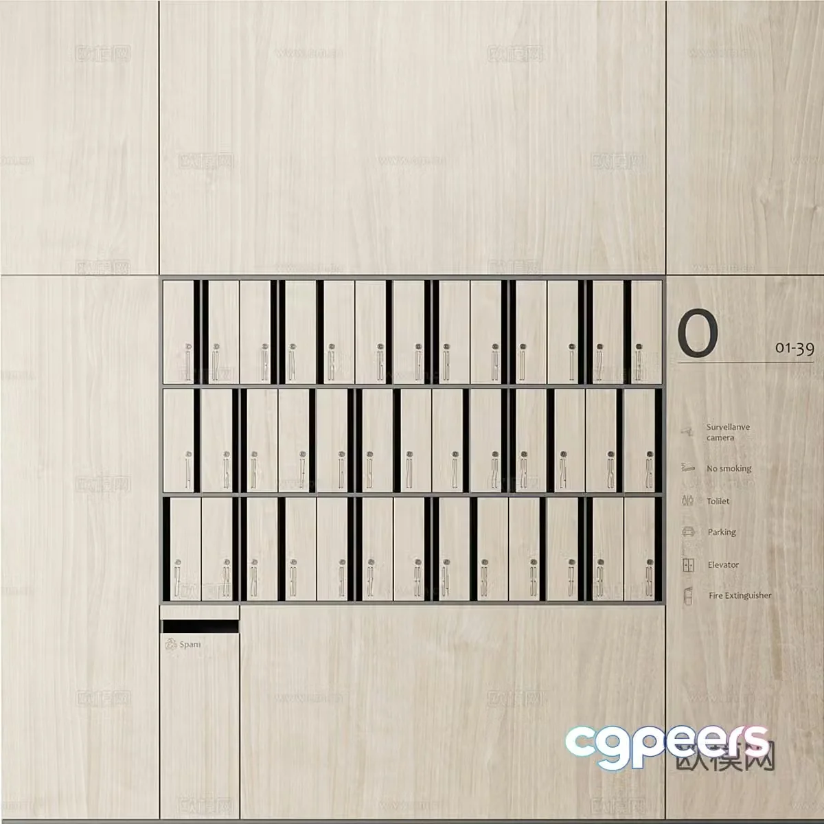 Express cabinet File cabinet Email 3D model