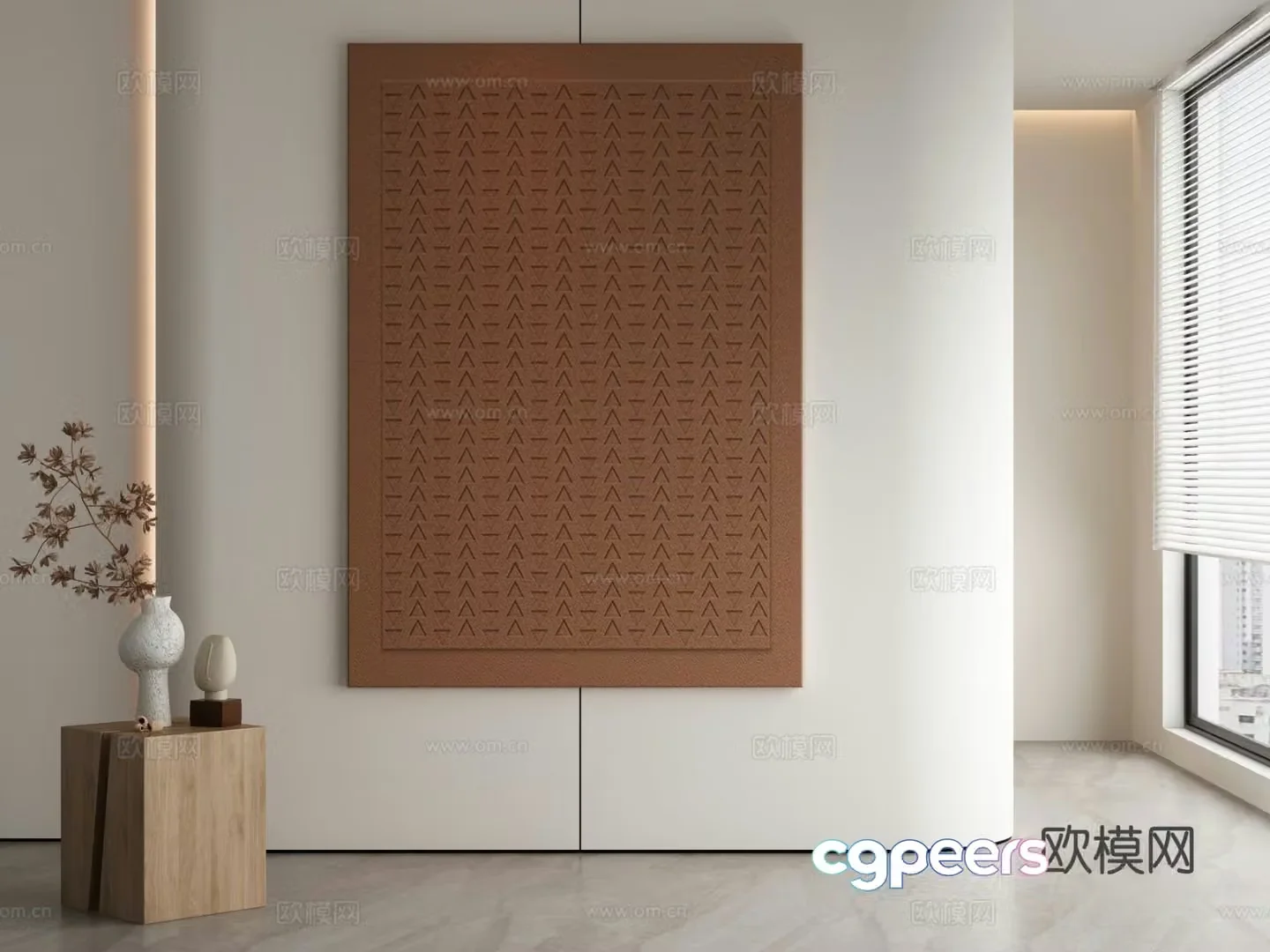 Modern texture painting decorative painting 3d model