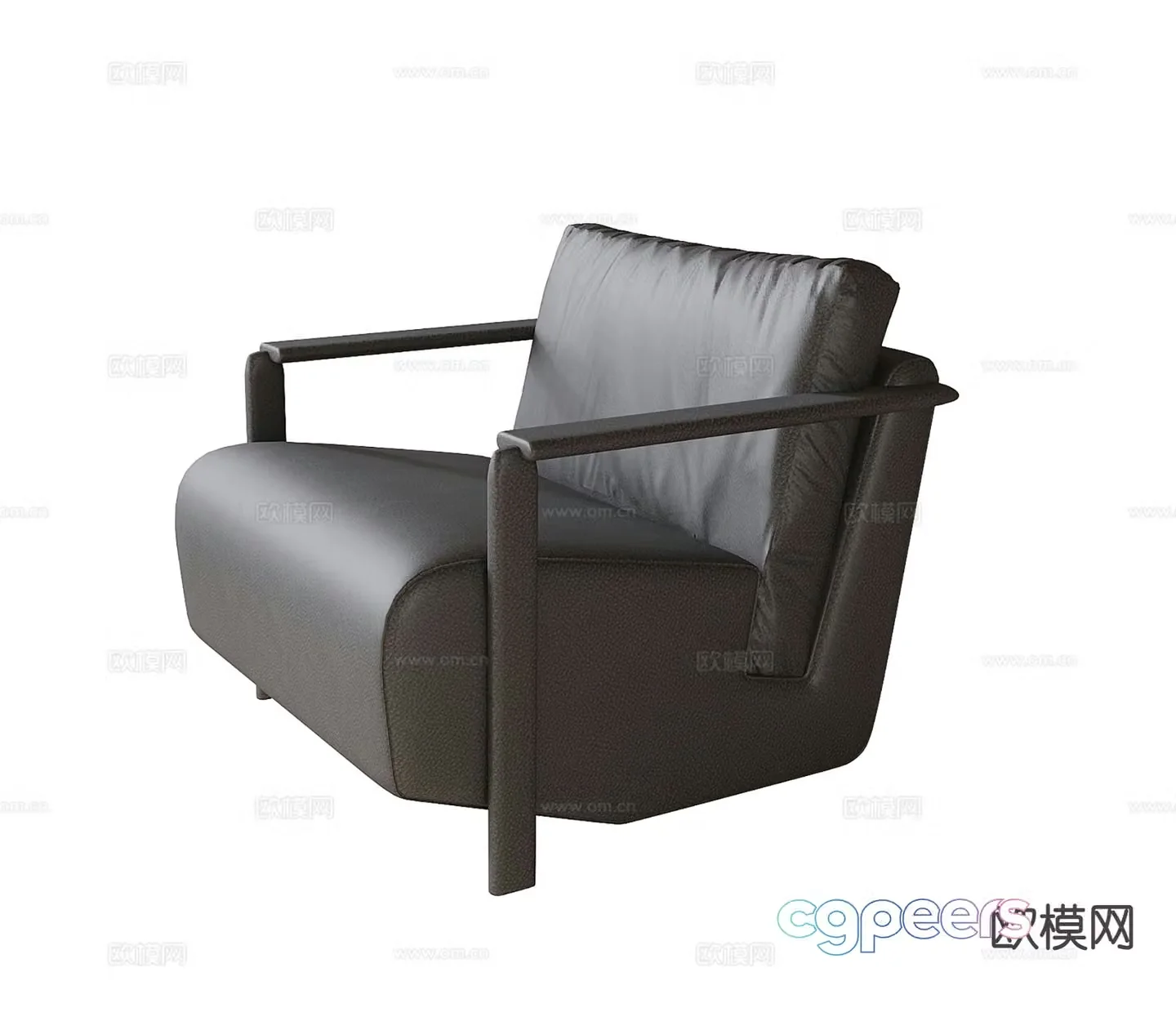 Modern single sofa leisure chair 3d model