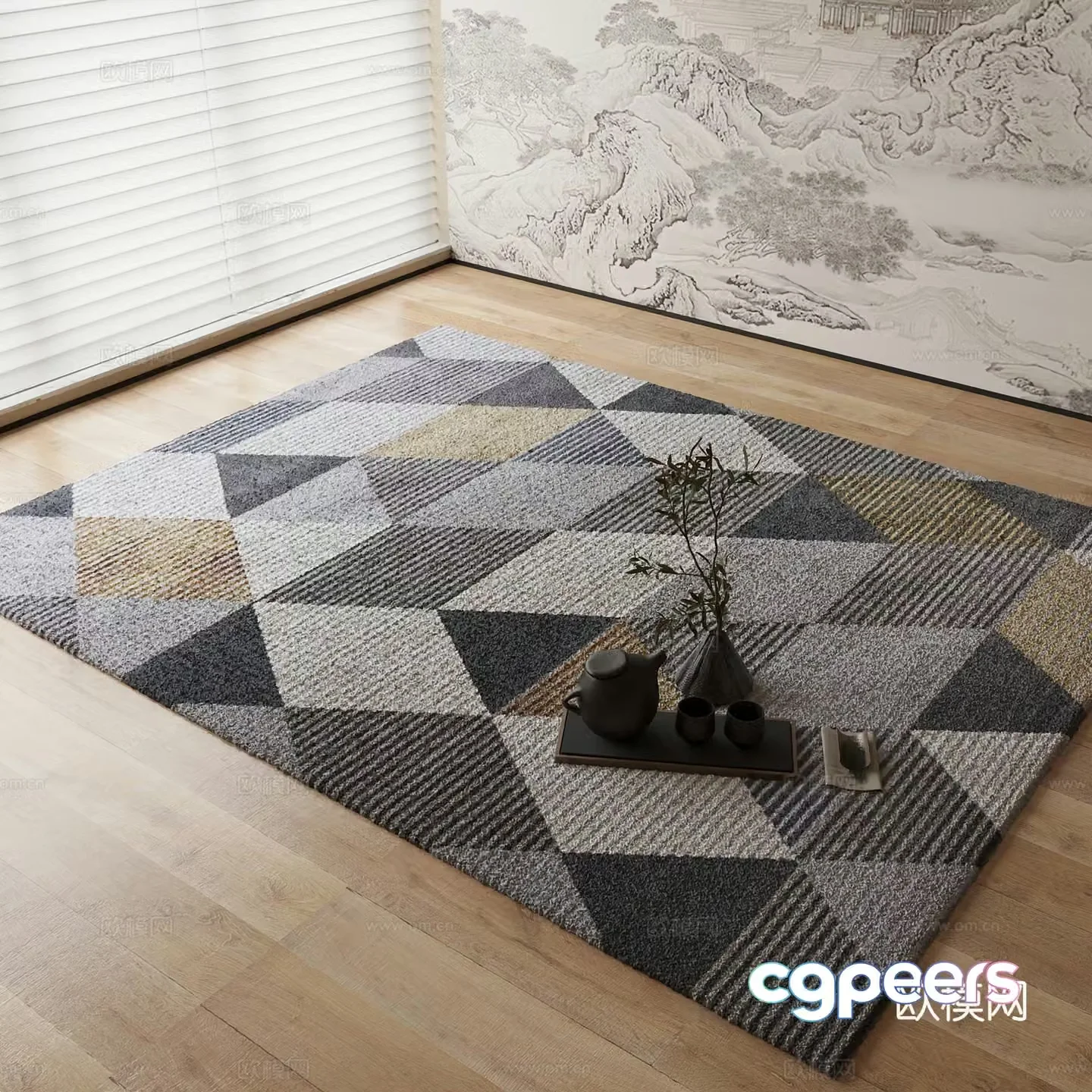 New Chinese carpet 3D model