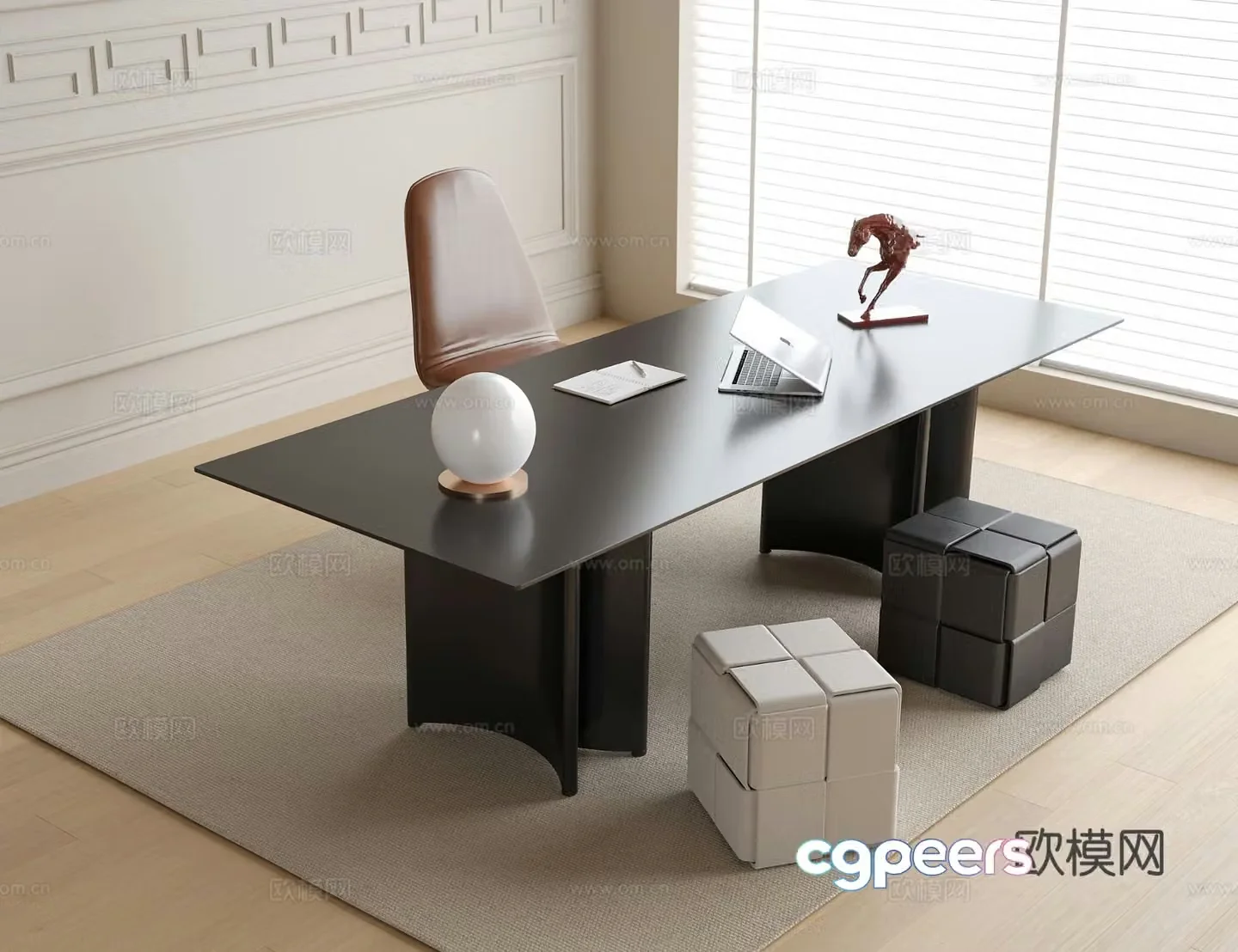 Modern desk chair 3d model