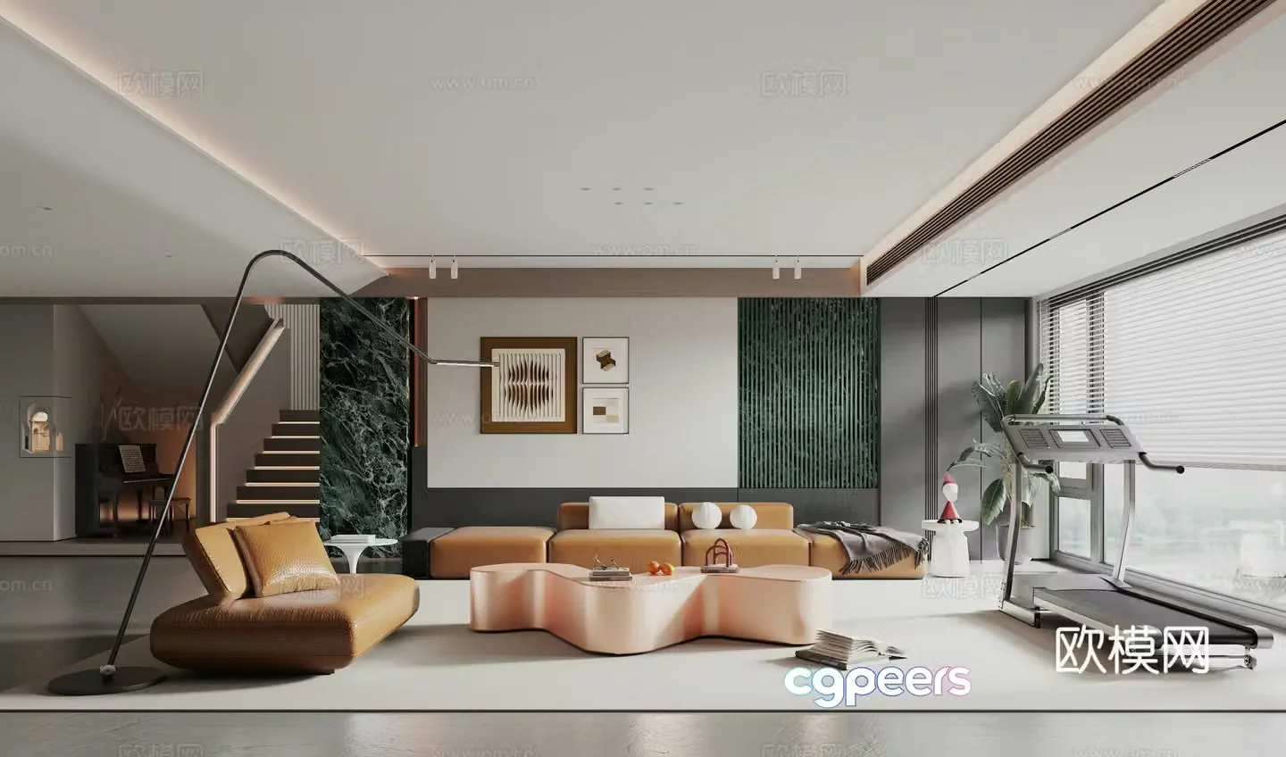 Italian living room 3d model