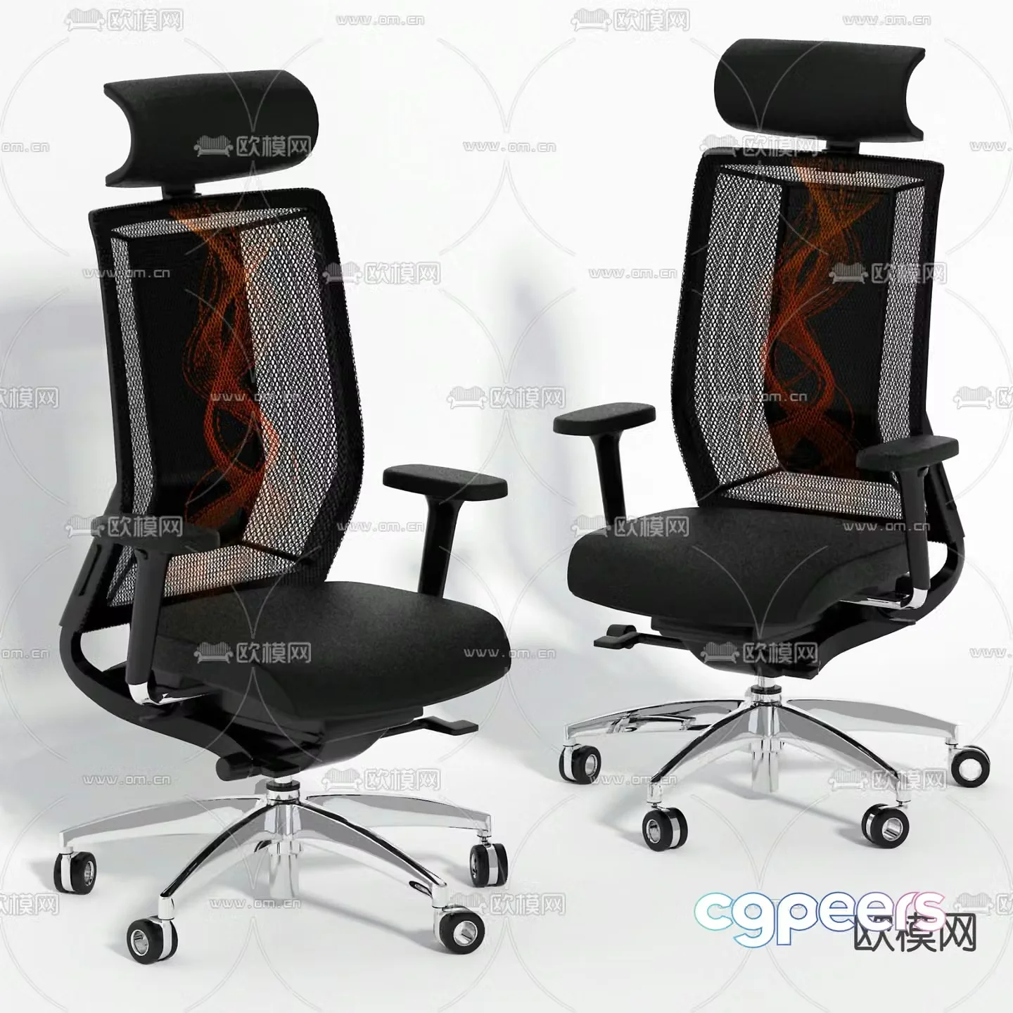 Office chair gaming chair ergonomic chair 3d model