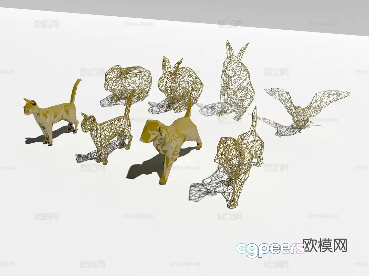 Sculpture Animal Sculpture Trendy toy 3D Model