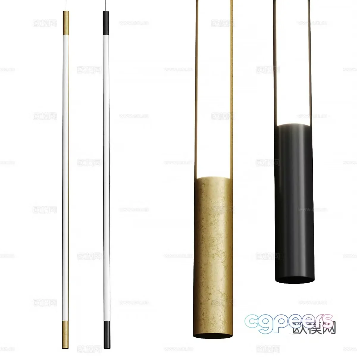 Modern light luxury minimalist Justube decoration chandeliers 3D model
