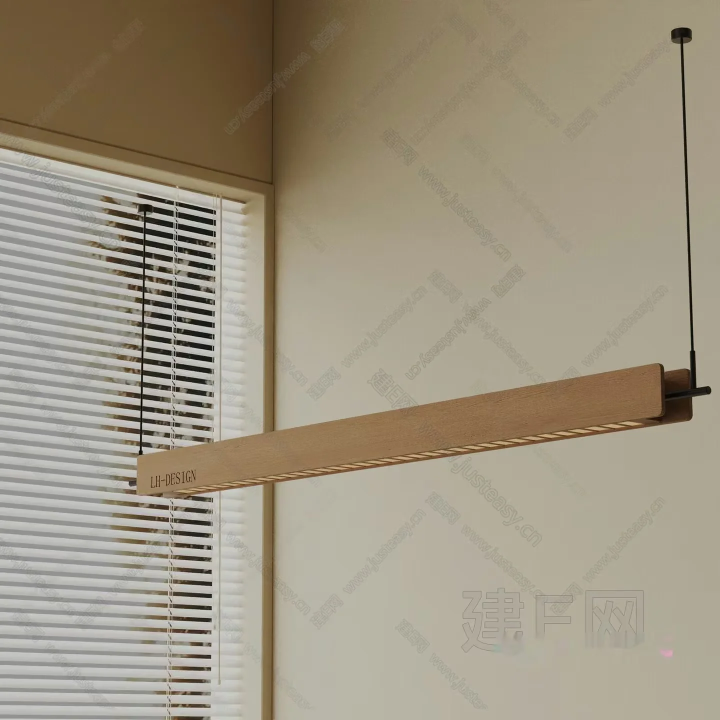 Modern Wooden Light Fixture 3D Model – 11488 – VRAY Render