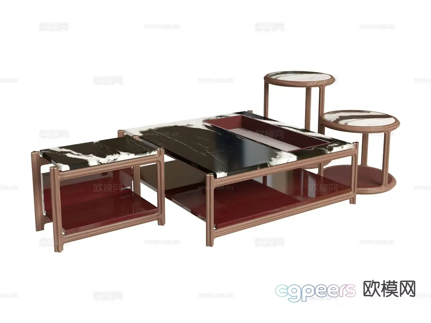 visionnaire- Medieval style coffee table mother-in-law coffee table 3D model