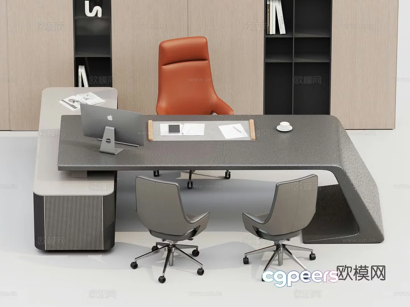 Manager desk 3d model