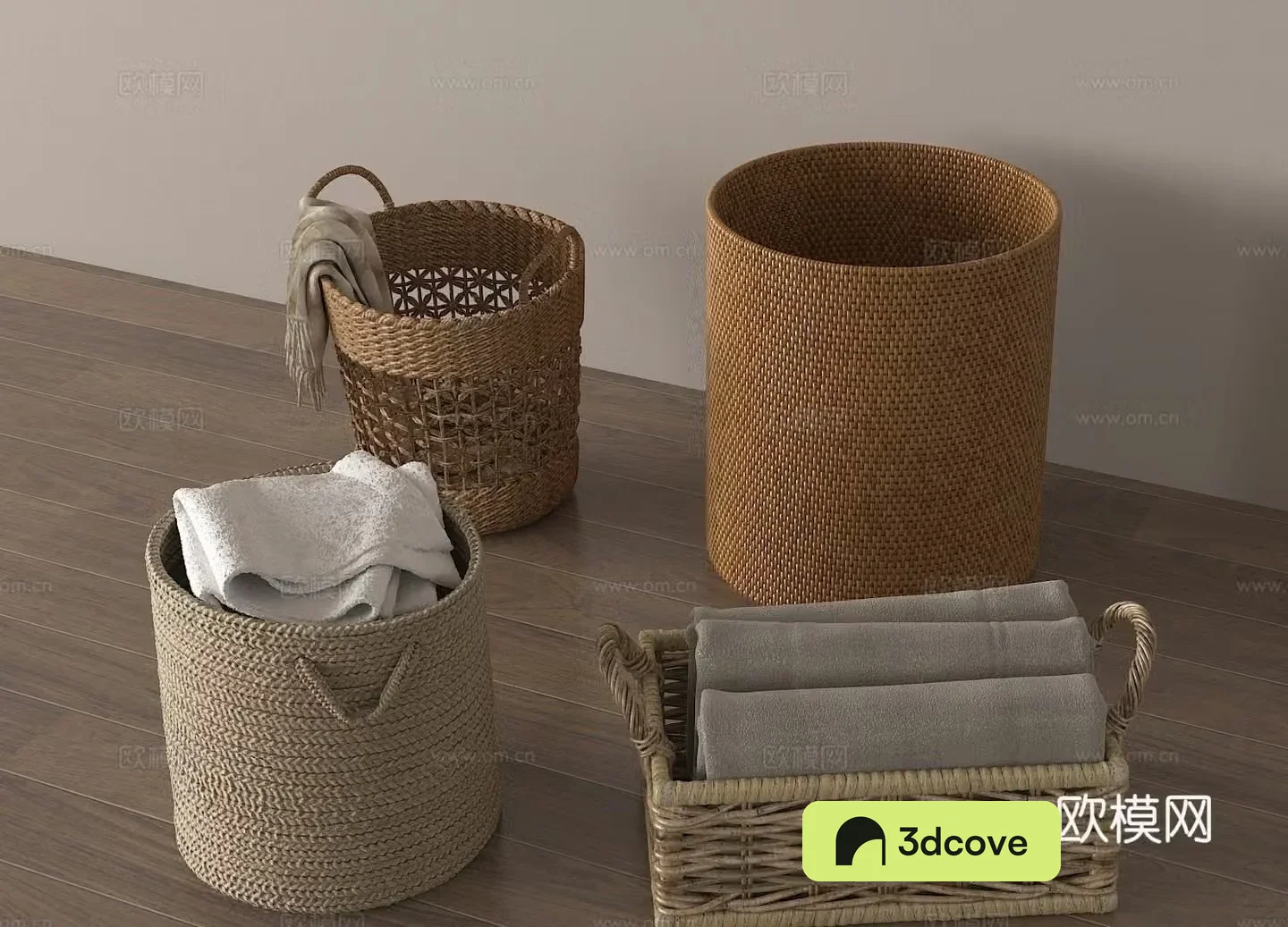 Laundry basket rattan basket bamboo basket dirty clothes basket storage basket