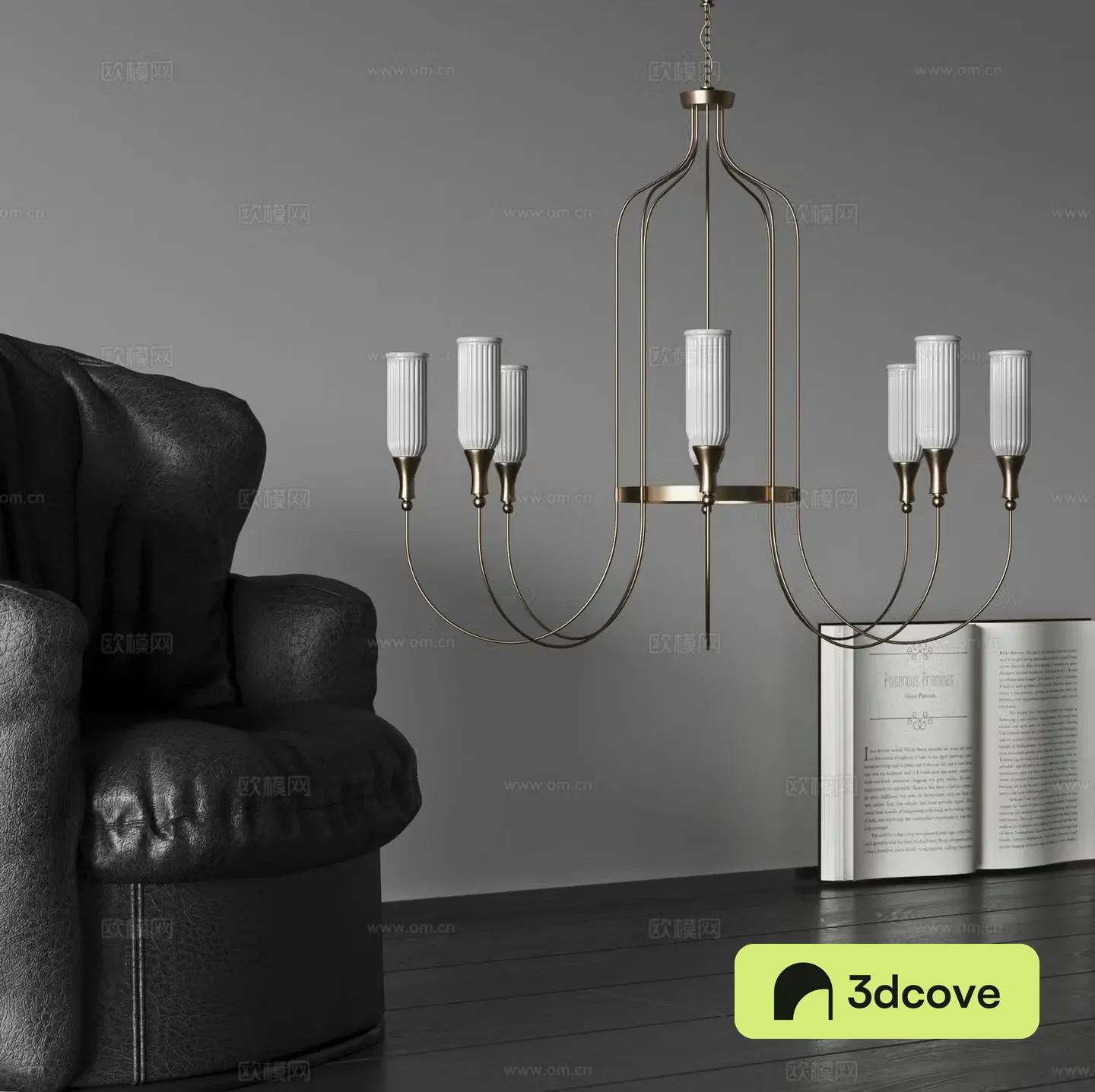 poliform french style multi-head chandelier