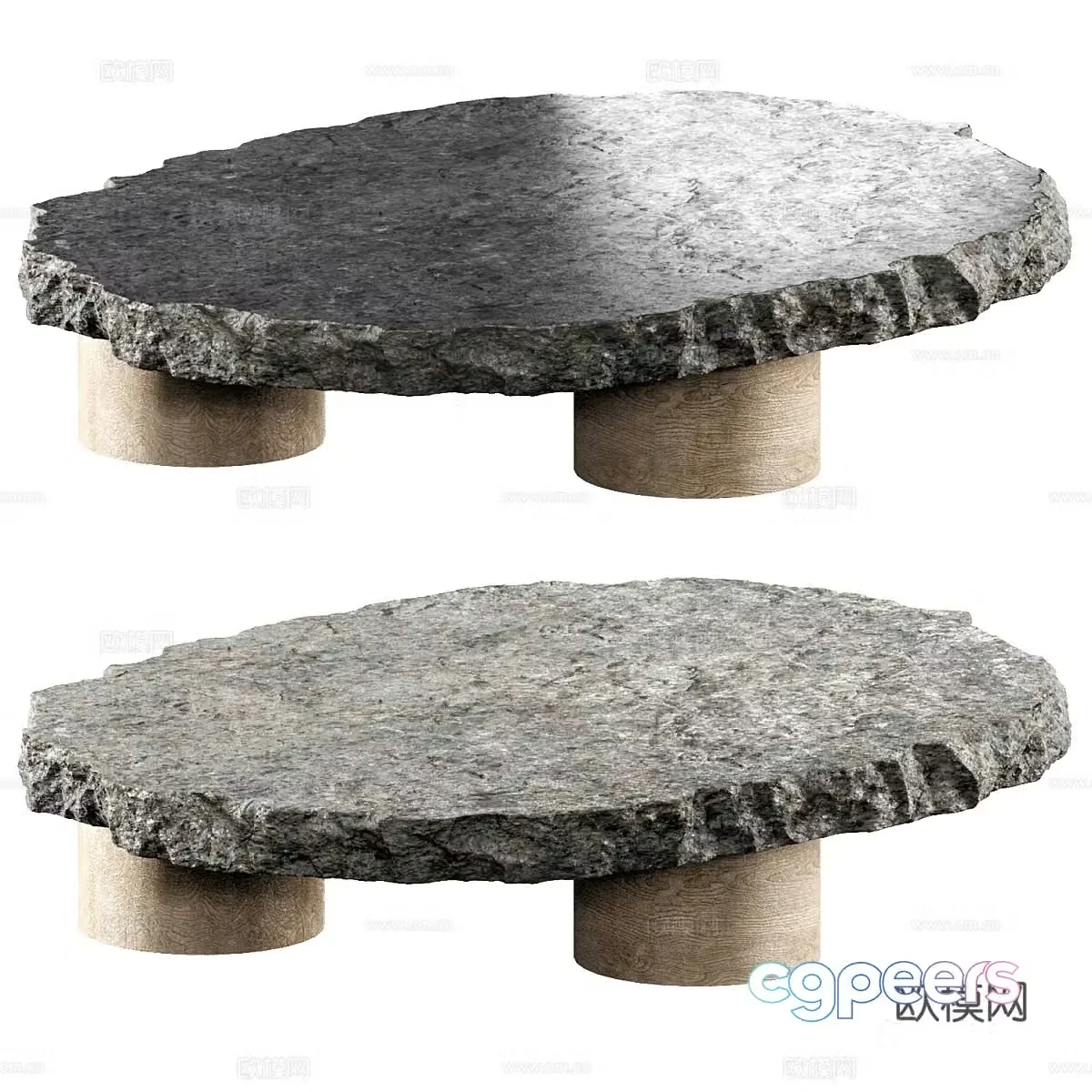 Wasabi Stone Coffee Table 3D Model