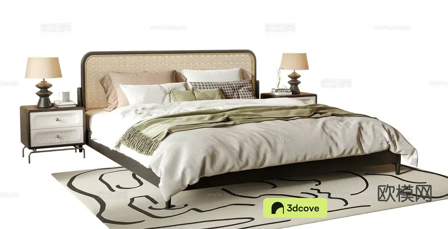 French double bed