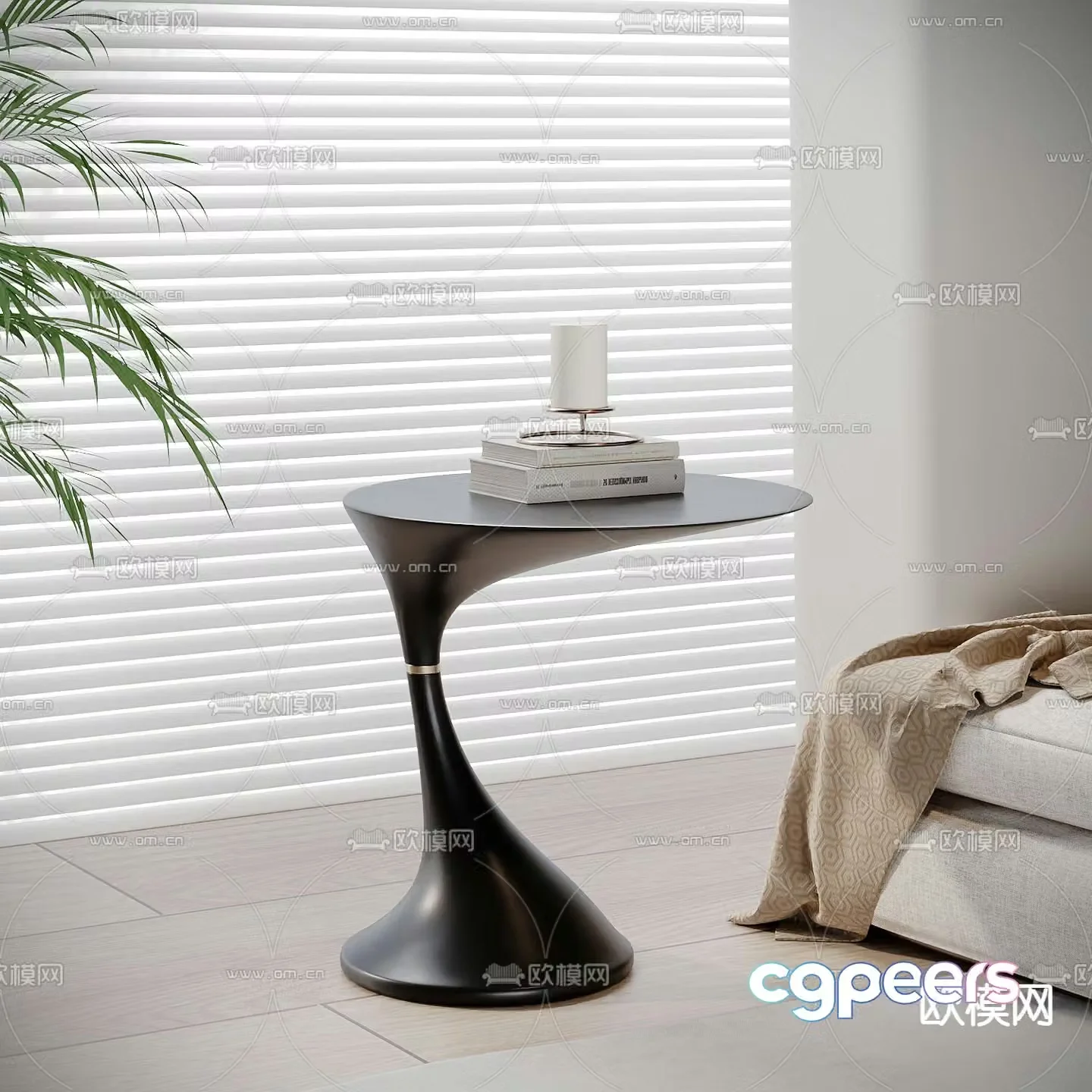 Side table corner table round table table table 3D model