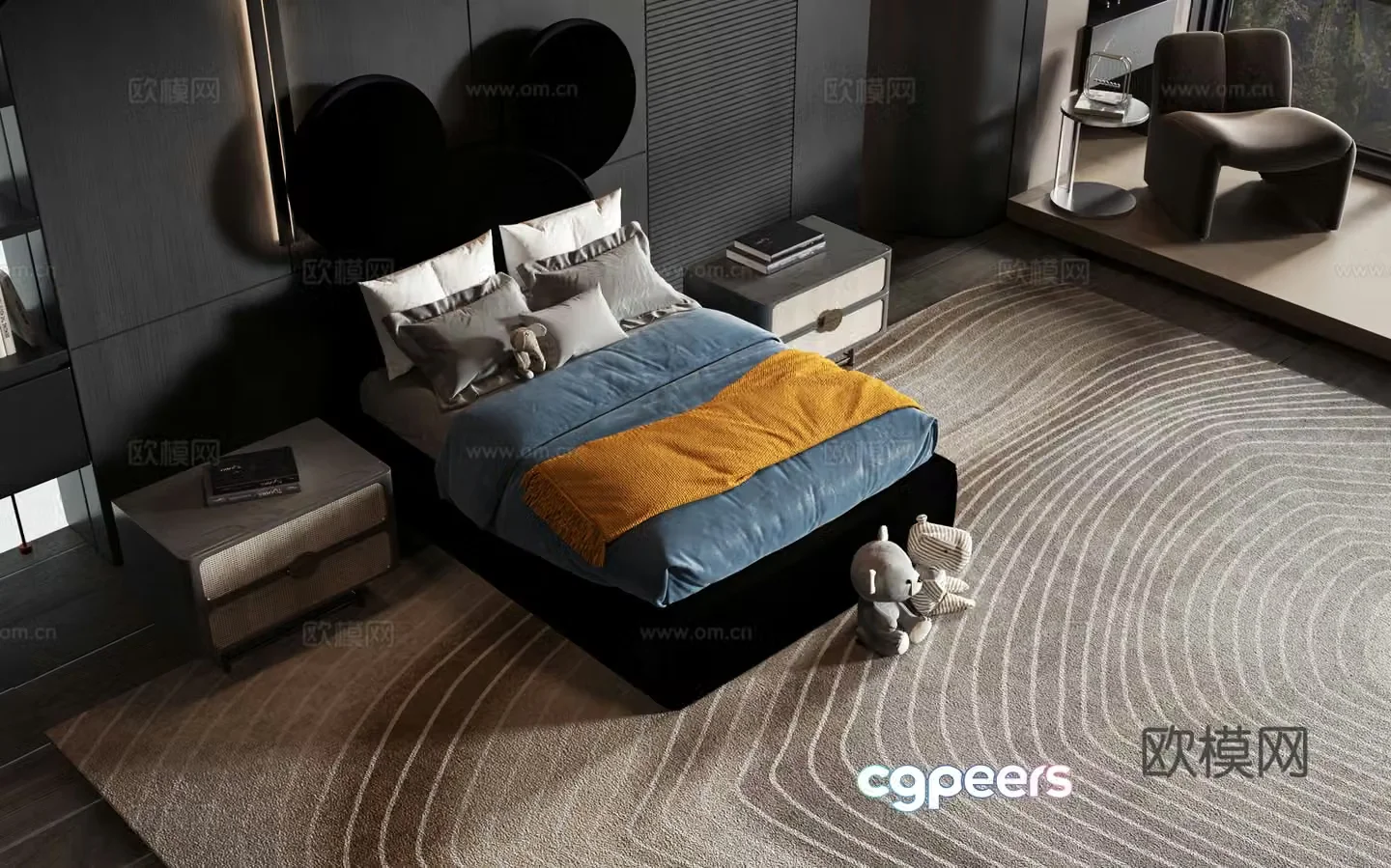 Modern style product bed 3d model