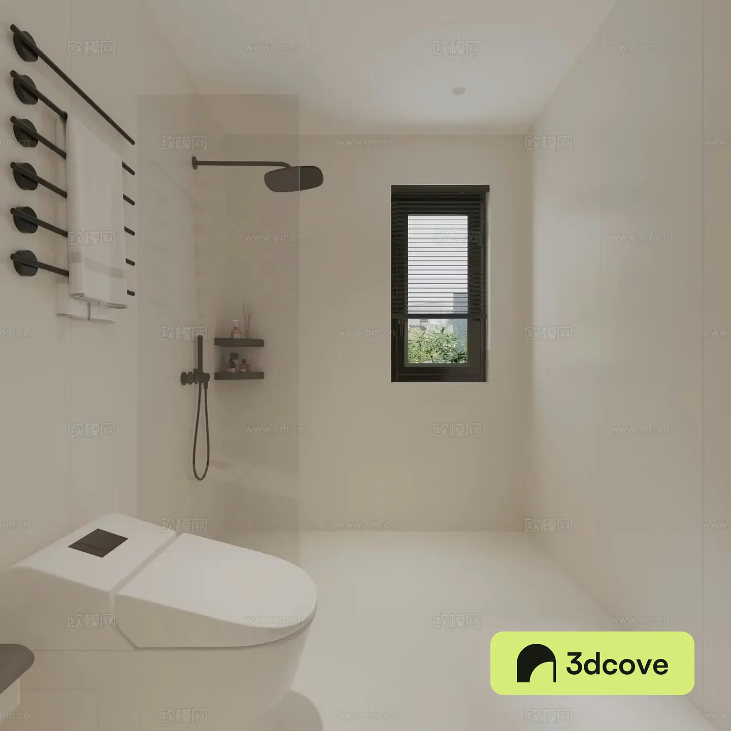 Modern minimalist bathroom