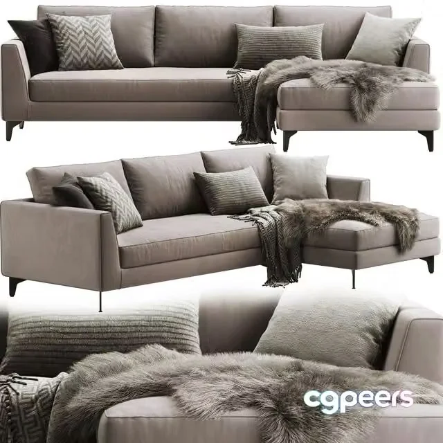 3ds Max Free – Meridiani Louis Up Sofa