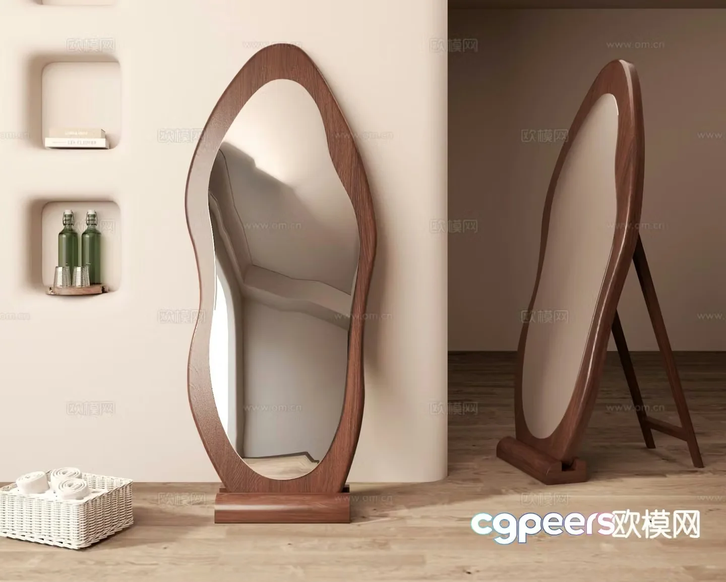 Special-shaped mirror full-length mirror full-length mirror 3D model