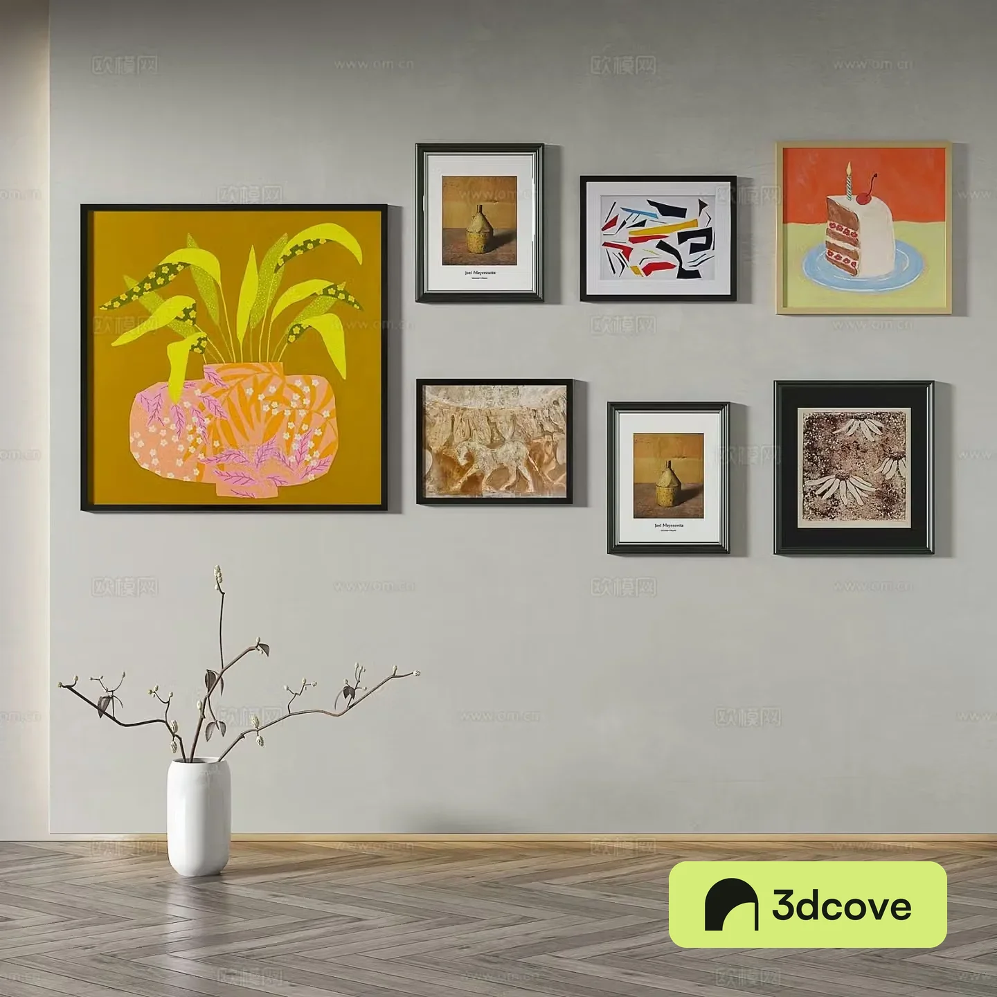 Modern retro painting abstract painting decorative painting