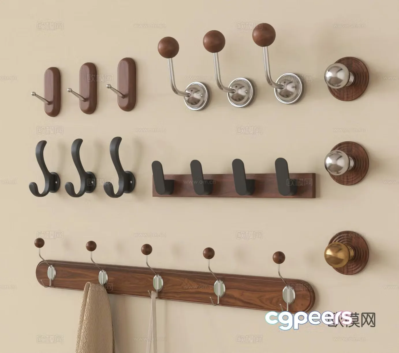 Hook Clothes hook Wall hook 3d model