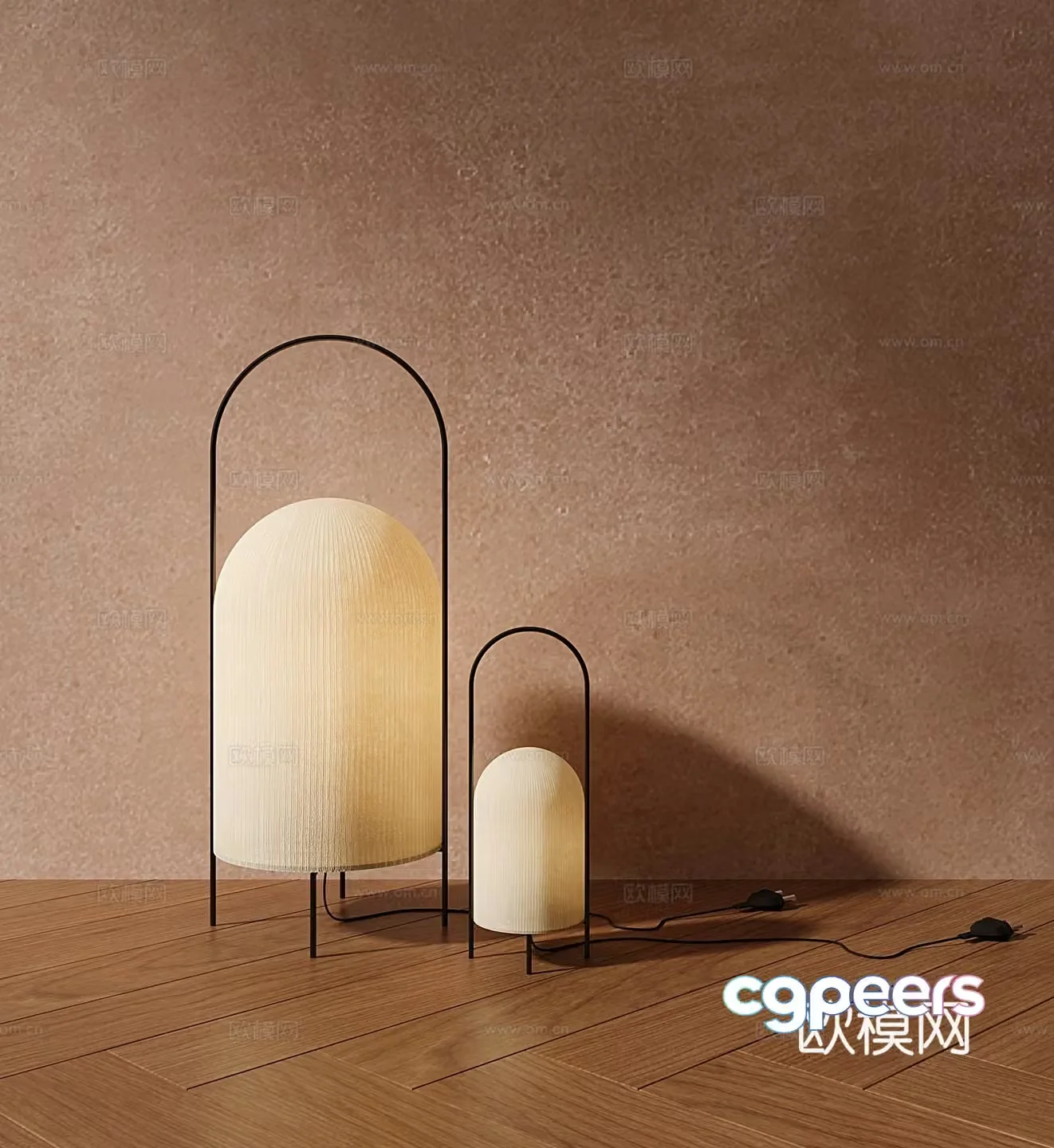 New Chinese style floor lamp floor lamp 3d model