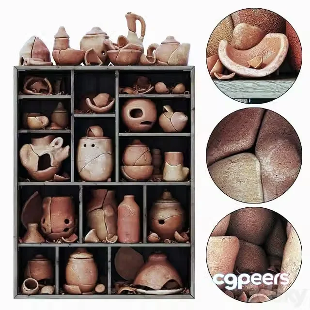3ds Max Free – Dishes clay splinter old n2