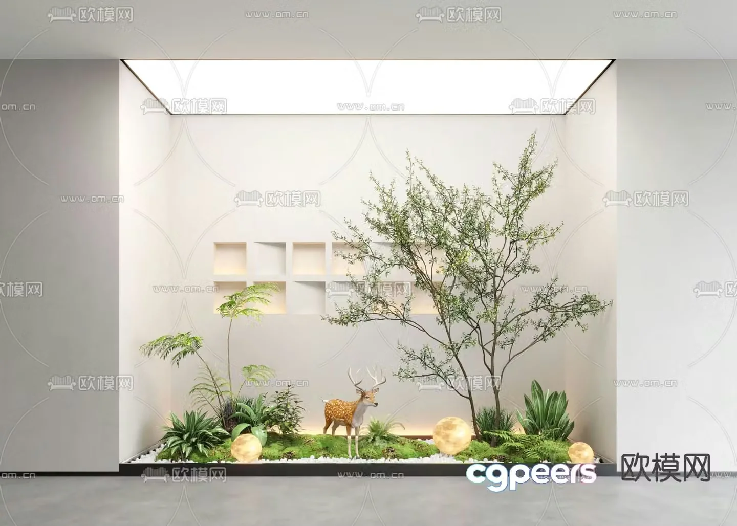 Landscape plant landscaping plant pile 3d model