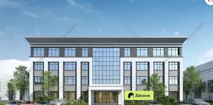 A Large White Building With Many Windows