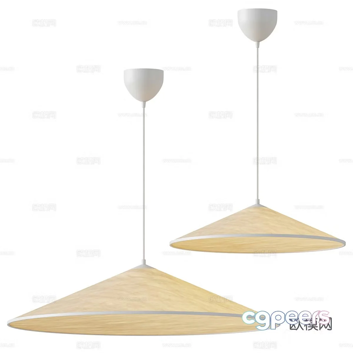 Log chandelier 3d model