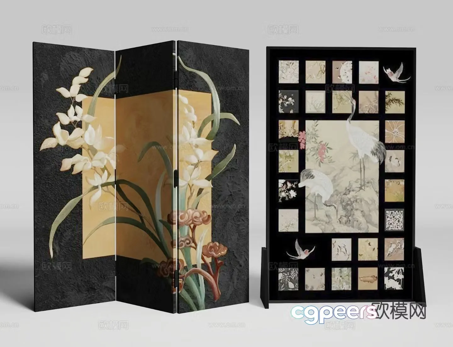 Middle-aged screen insert 3D model