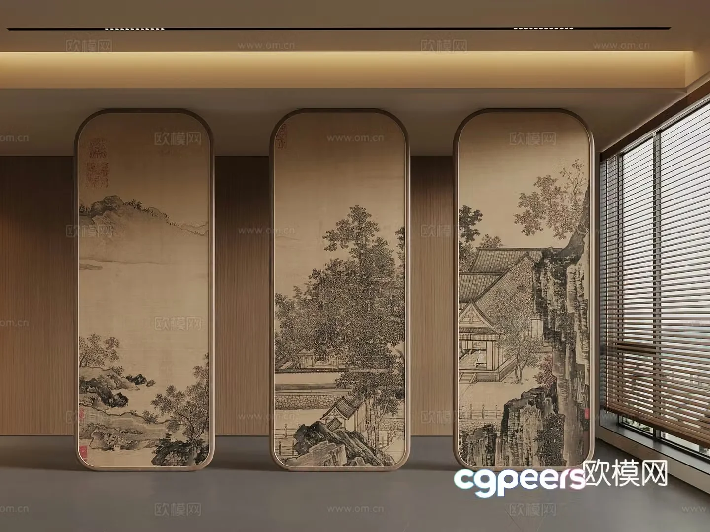 New Chinese partition 3D model