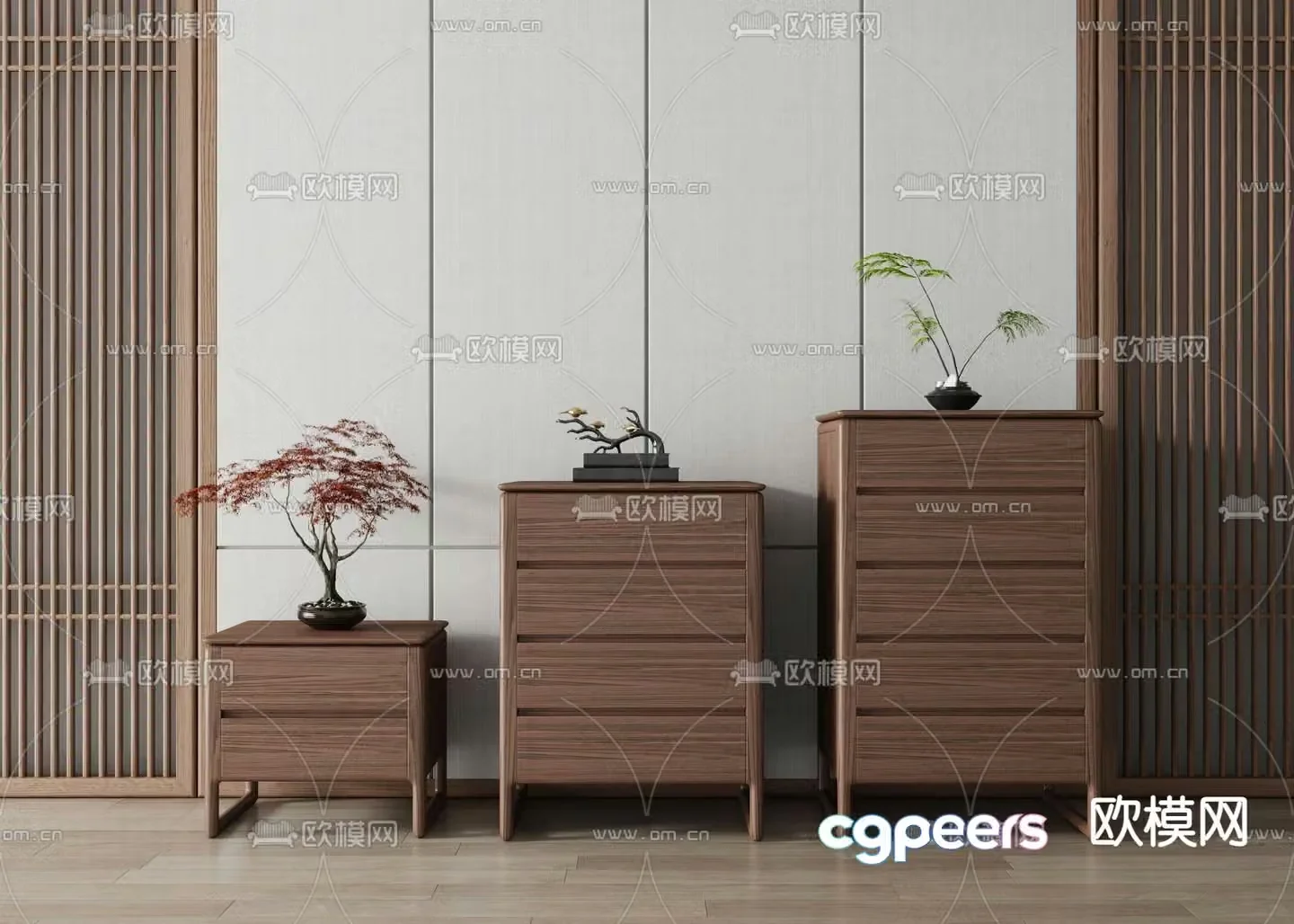 New Chinese style chest 3d model