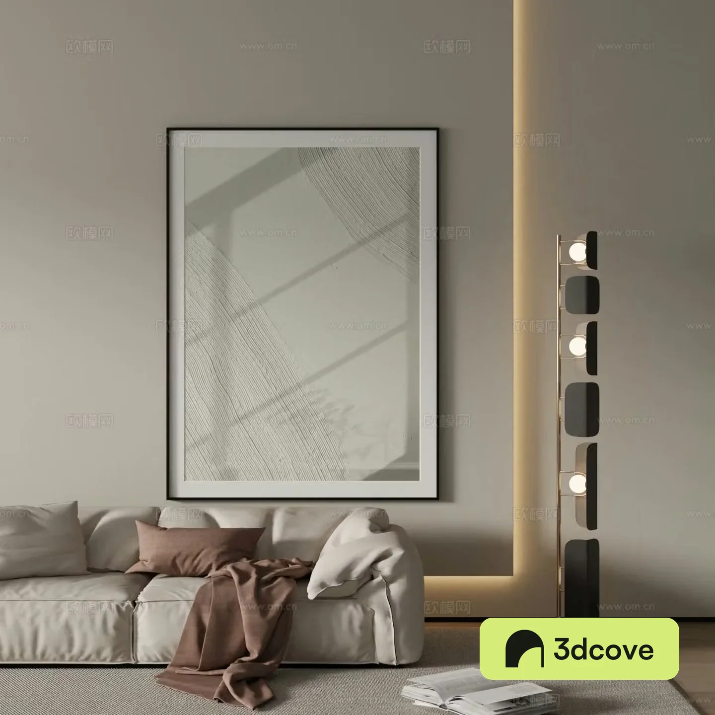 Modern decorative paintings texture paintings solid color hanging paintings