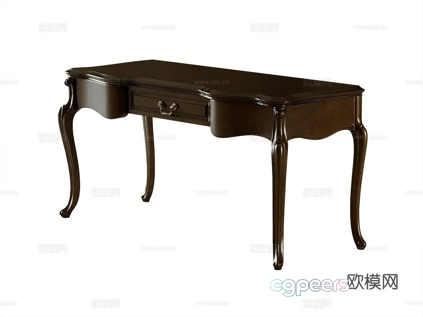 American desk writing desk 3d model