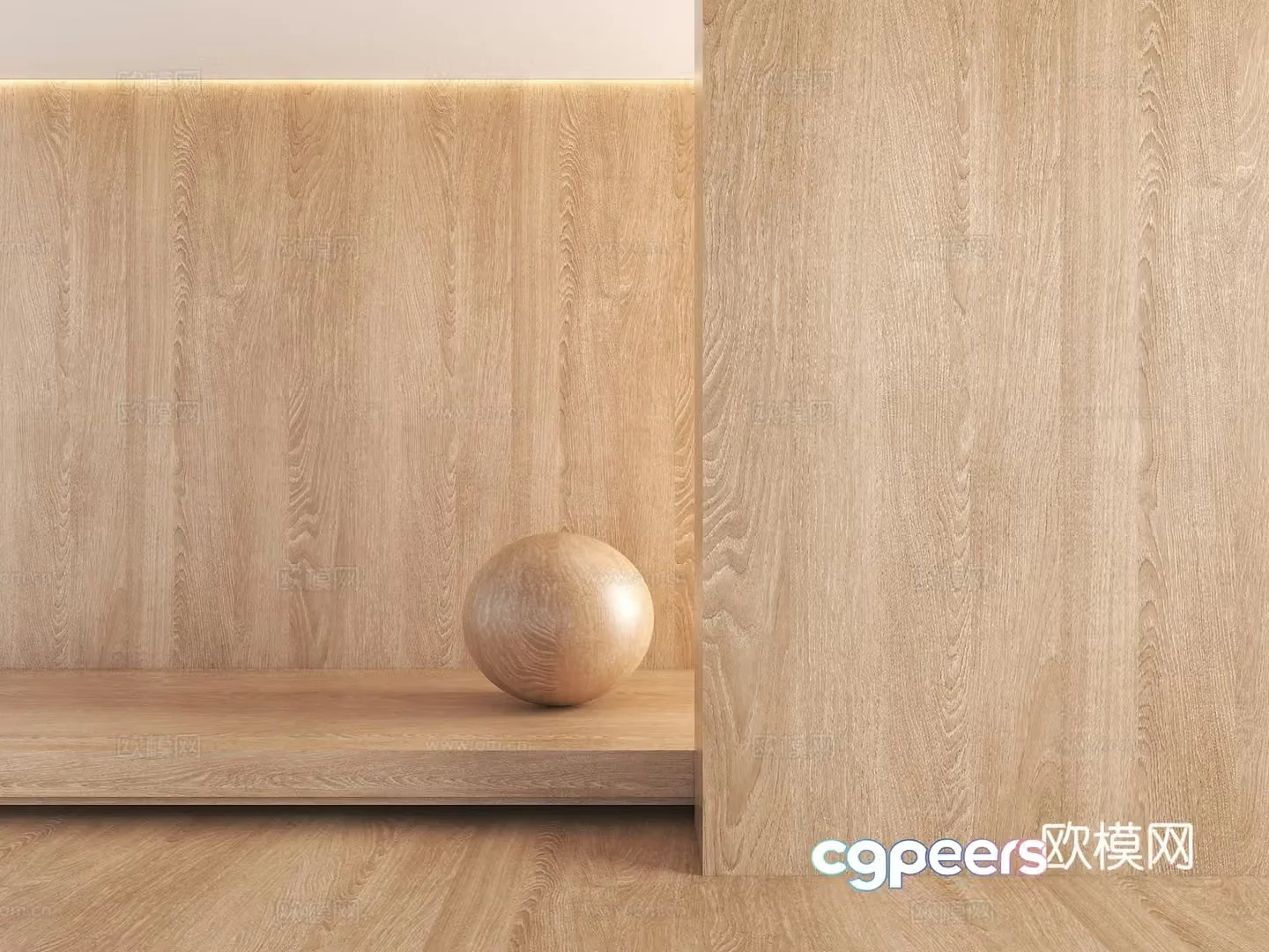 Wood walnut wood veneer background wall wood veneer veneer panel oak background wall 3d model